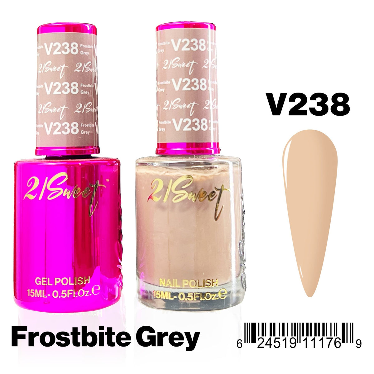 21Sweet V238 Frostbite Grey