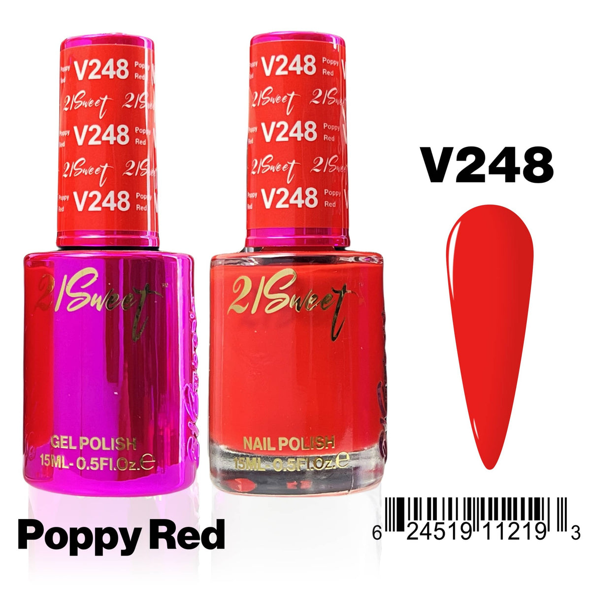 21Sweet V248 Poppy Red