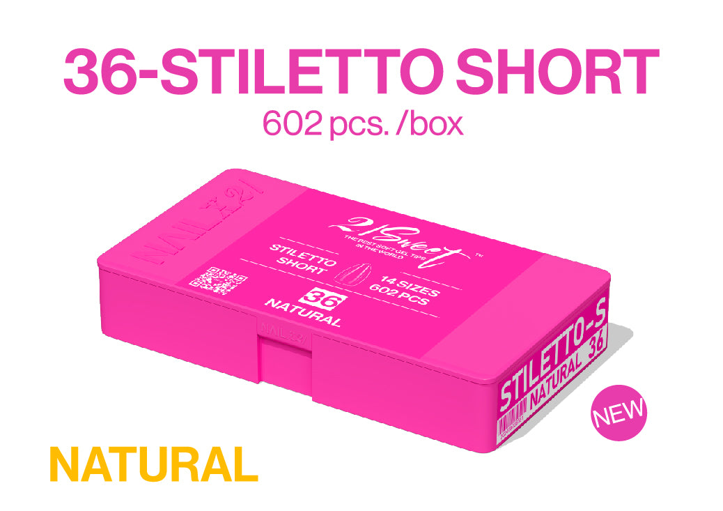 21Sweet NATURAL STILETTO SHORT
