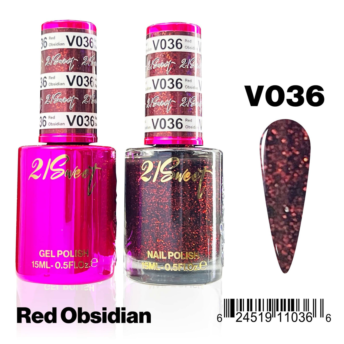 21Sweet V036 Red obsidian